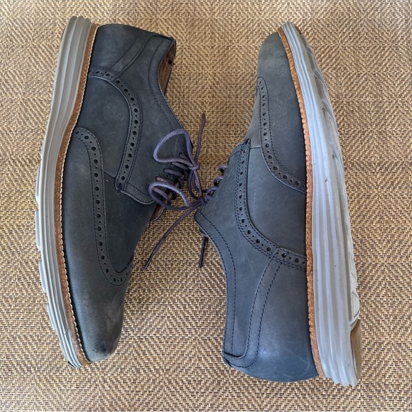 Cole Haan Original Grand Wingtip Oxford Blazer Blue C26473 Shoes Mens Size 10.5M - Picture 9 of 15